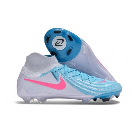 Chaussures Nike Phantom Luna 2 Elite FG Blanc Bleu Rose