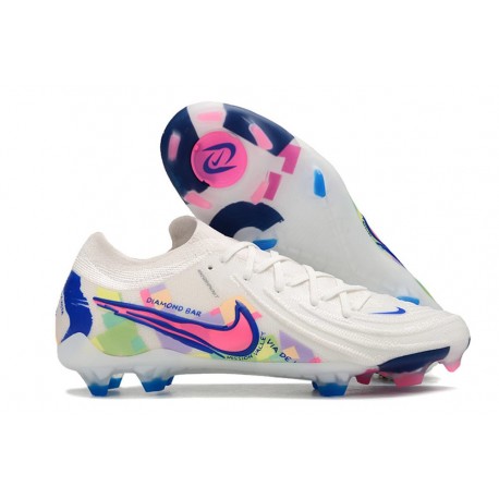 Nike Phantom Luna 2 Elite Low FG Blanc Rose Bleu