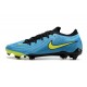 Chaussures Nike Phantom GX II Elite FG Bleu Jaune