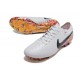 Nike Tiempo Legend X Elite FG Nouveau Blanc Noir Orange