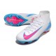 Nike Zoom Mercurial Superfly X Elite FG Blanc Bleu Rose