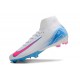 Nike Zoom Mercurial Superfly X Elite FG Blanc Bleu Rose