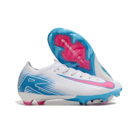 Chaussure Nike Mercurial Vapor XVI Elite FG Blanc Bleu Rose