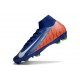 Nike Air Zoom Mercurial Superfly 10 Elite FG Bleu Orange Blanc