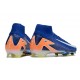 Chaussure Nike Mercurial Superfly X Elite FG Bleu Blanc Orange