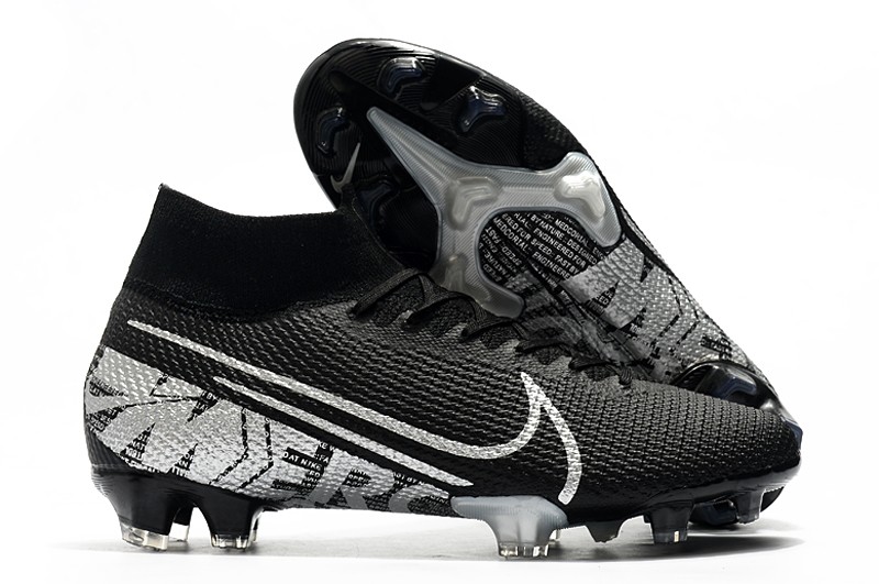 Nike Crampon Mercurial Superfly 7 Elite FG Noir Gris M tallique